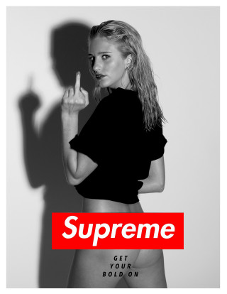 Woman black shirt red supreme - supreme free wallpaper for mobile