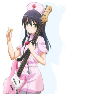 Girl pink uniform guitar starfish - a pink hat free wallpaper