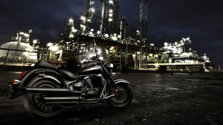 Motorcycle factory night lights dark - a factory free wallpaper