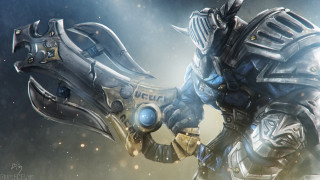 Futuristic creature huge head massive - its hand free wallpaper