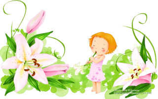 Little girl flower toothbrush pink - a toothbrush free wallpaper for desktop