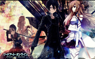 Anime characters city lights group - eden box free wallpaper