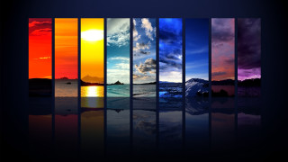 Sky water sun reflection colorful - a series free wallpaper for desktop