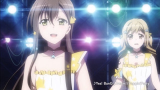 Anime girls stage lights microphone - a microphone in front free wallpaper