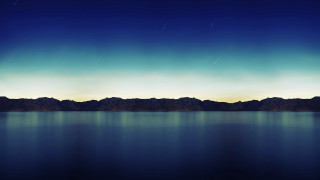 Large body water mountains night - free retro wallpaper for desktop