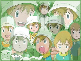 Group hats pointing green rayonism - brian fies free wallpaper