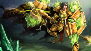 Woman green outfit large green - hearthstone free wallpaper