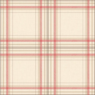 Plaid red beige white fabric - beige free wallpaper