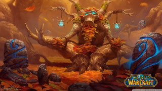 Monster with horns painting artwork - chris rahn free wallpaper
