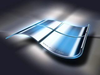 Shiny blue windows logo black - felipe seade free wallpaper