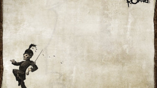 Man sword graffiti wall bird - banksy free wallpaper