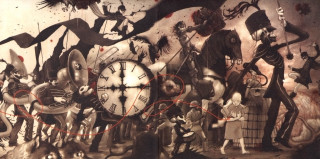 People clock bird flying group - dave mckean free wallpaper