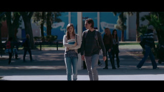 Man woman walking street book - a street together free wallpaper