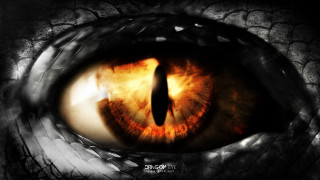 Dragon eye closeup eyeball center - red eye free wallpaper for desktop
