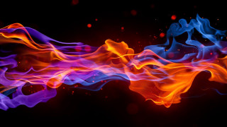 Colorful fire black background red 2 - flame free wallpaper for desktop