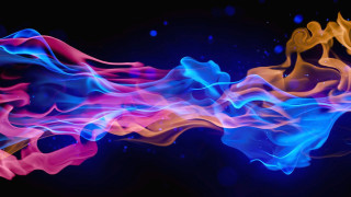 Colorful fire ice flame abstract - vibrant color free wallpaper