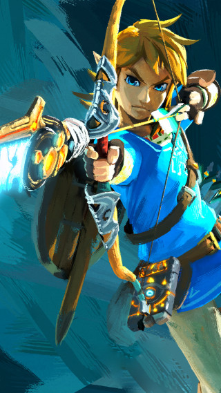 Cartoon character bow arrow blue - action painting free wallpaper for mobile