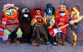 Puppets guitar violin players group - ed roth free wallpaper