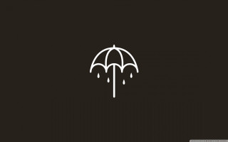 Black white umbrella rain drops - rain free wallpaper