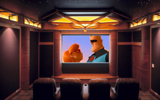 Movie theater large screen chairs - a large screen free wallpaper