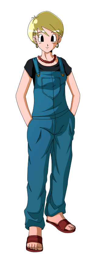 Cartoon character blue overall black - anime style free wallpaper for mobile