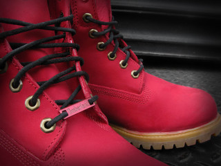 Red boots black laces stepway - a pair free wallpaper