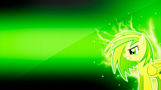 Green yellow pony lightning glow - pony free wallpaper