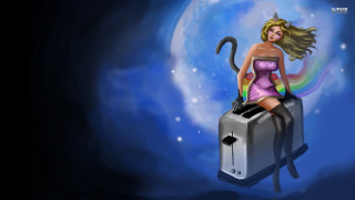 Woman purple dress sitting suitcase - a suitcase free wallpaper