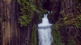 Waterfall green trees rocks woods - waterfall free wallpaper for desktop