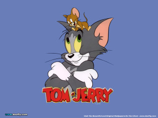 Cartoon character cat on head - a cartoon free wallpaper for desktop