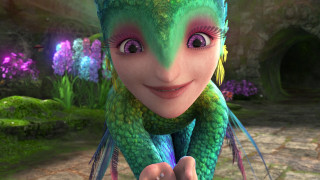 Cartoon character green purple hair - tail free wallpaper for desktop