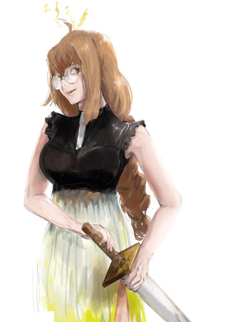 Woman dress sword knife holding - a woman in a dress holding free wallpaper for mobile