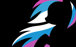 Woman profile blue pink haircut - color scheme free wallpaper