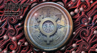 Clock quote red surface pattern - masculine free wallpaper