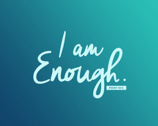 I am enough blue background - enough free wallpaper