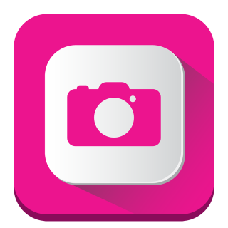Pink white square camera shadow - brian fies free wallpaper for tablet