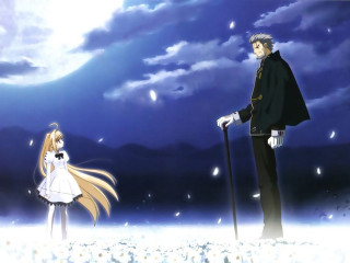 Man woman snow cane full - a cane free wallpaper