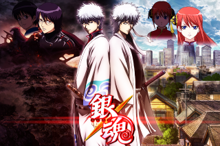 Anime characters cityscape sky background 2 - a cityscape free wallpaper