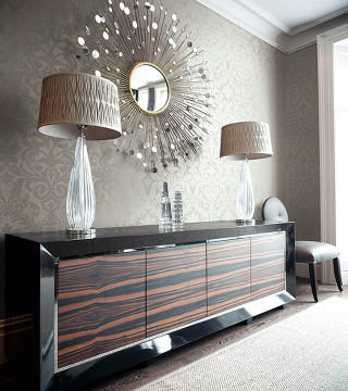 Large mirror lamp dresser chair - free 3d render wallpaper for tablet