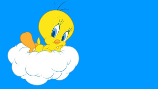 Yellow bird cloud blue sky - a yellow bird free wallpaper