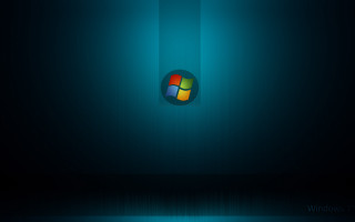 Darkblue windows7 logo black bluelight - a window 7 logo free wallpaper