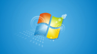 Windows logo blue bubbles side - a windows logo free wallpaper