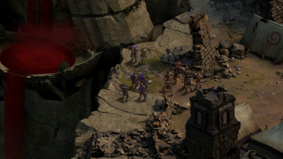 Red substance game screenshot ground - volumetric lighting free wallpaper