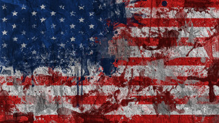Grungy american flag skull side - a grungy american flag free wallpaper
