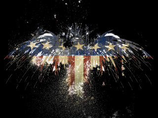 Patriotic eagle stars stripes fireworks - star and stripes free wallpaper
