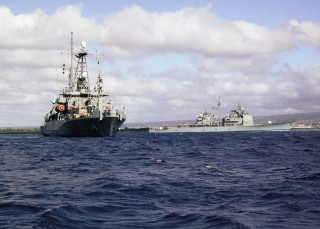 Two ships cloudy sky water - two ship free wallpaper