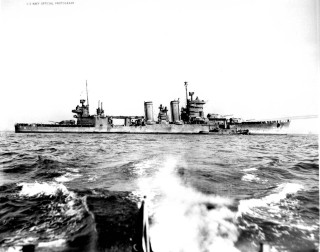 Large ship ocean military battleship - a smaller ship in the background free wallpaper