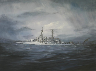 Battleship ocean bird flying boat - bob thompson free wallpaper