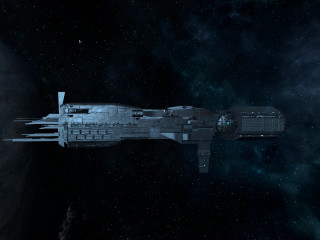 Spaceship galaxy stars blue sky - a space ship free wallpaper