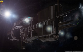 Space station galaxy bright light 3 - redshift free wallpaper